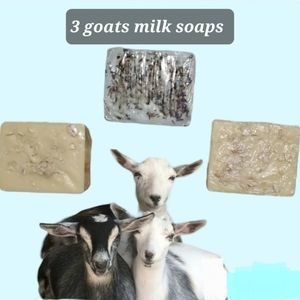3 goats milk soap bars